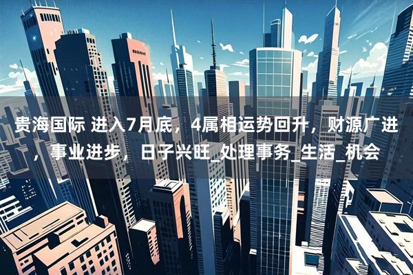 贵海国际 进入7月底，4属相运势回升，财源广进，事业进步，日子兴旺_处理事务_生活_机会