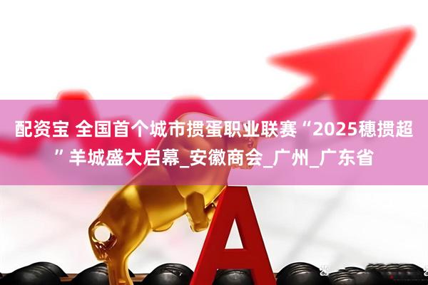 配资宝 全国首个城市掼蛋职业联赛“2025穗掼超”羊城盛大启幕_安徽商会_广州_广东省